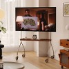 Adjustable Rolling TV Stand with Shelf and Wheels for 43-70 Inch TVs,Metal Wood Movable TV Stand-Baofuwish - 2 of 4