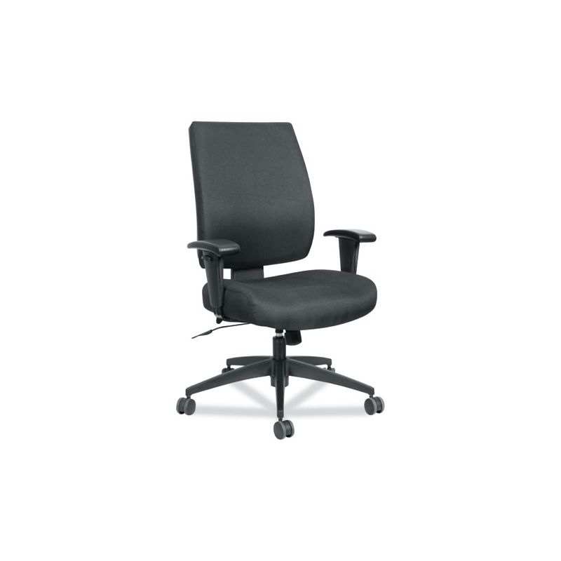 Alera Alera Wrigley Series High Performance Mid-Back Synchro-Tilt Task Chair, Supports 275 lb, 17.91" to 21.88" Seat Height, Black, 1 of 8
