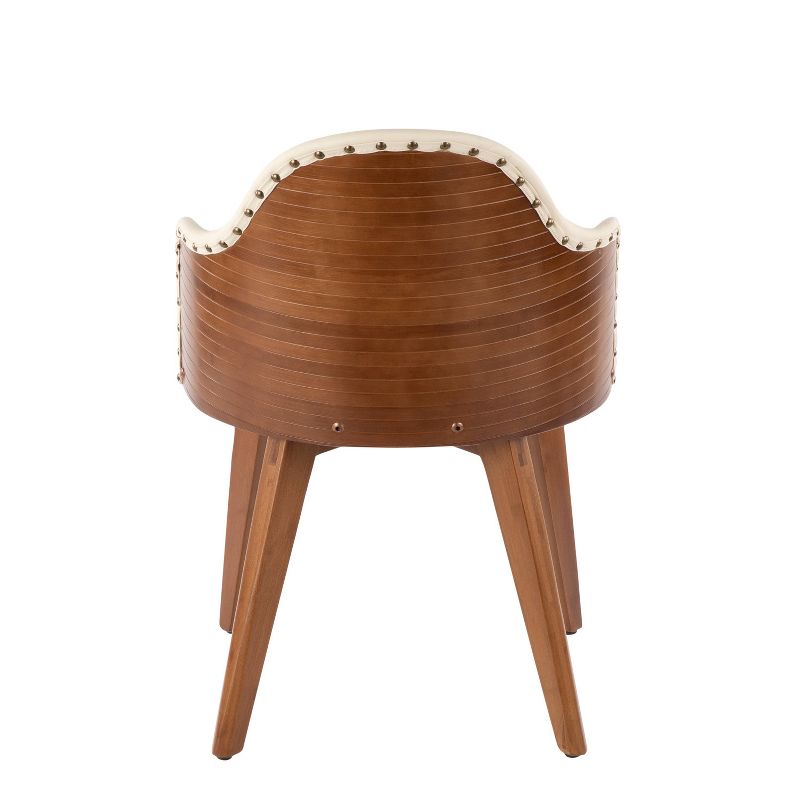 Ahoy Dining Chair Walnut/Cream/Brass - LumiSource, 5 of 11