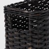 Washed Woven Rattan Media Bin Black - Brightroom™: Decorative Rectangle Basket, 12"x6"x6", Air Dry Care - image 3 of 3