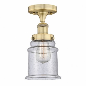 Canton - 1 Light Semi-Flush Mount In Industrial Style-11 Inches Tall and 6 Inches Wide - 1 of 1