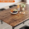 Nasitip 5-Piece Dining Table Set with 4 Upholstered Stools & Storage Rack, Space-Saving Kitchen Set for Apartment or Breakfast Nook - 3 of 4
