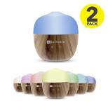 Dartwood Mini Aroma Diffuser - Mini Aromatherapy Essential Oil Diffuser for Your Home (2 Pack, Wood Grain)