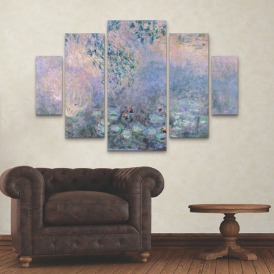 Large Blue and Purple Abstract Canvas Art Set