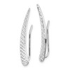 Black Bow Jewelry 4 x 28mm (1 1/8 Inch) 14k White Gold Textured Pointed Ear Climbers - 2 of 4
