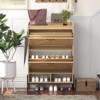 Shoe Cabinet,Shoe Rack with 2 Flip Drawers,Freestanding Shoe Storage Cabinet for Entryway,Shoe Rack for Door Entrance,Holds up to 24 Pairs of Shoes - 3 of 4