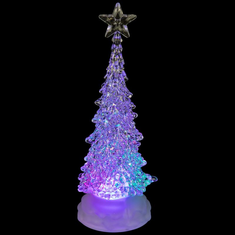 Northlight LED Lighted Acrylic Christmas Tree Decoration - 10.5" - Multi-Color Lights, 4 of 7