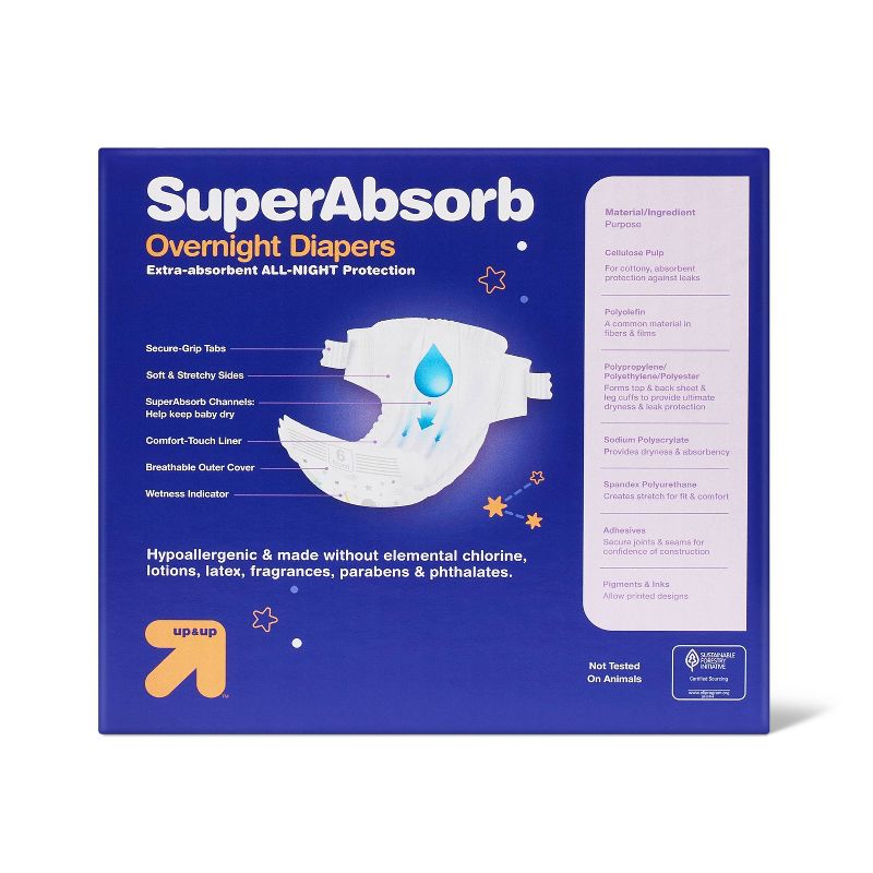 Disposable Overnight Diapers Pack - up & up™, 4 of 11