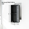 Stainless Steel Shower Niche, 12" X 12" No Tile Needed Recessed Shower Niche Shelf,Modern Wall Storage Niche for Bathroom Storage, Brushed - 2 of 4