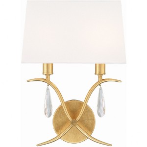 Crystorama Lighting Rollins 2 - Light Sconce in  Antique Gold - 1 of 4