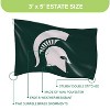 NCAA Michigan State University Flag with Grommets, 3'x5' MSU Spartans Outdoor College Flags & Banners for Garden Patio Indoor Wall Décor - 3 of 4