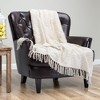 Chanasya Ornate Diamond Cotton Throw Blanket With Tassels - 3 of 4