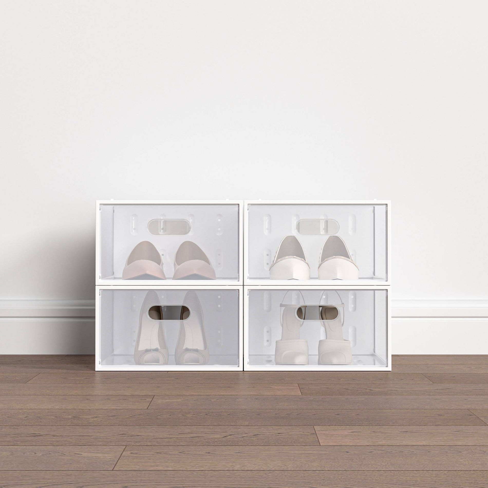 4pk Large Shoe Storage Box