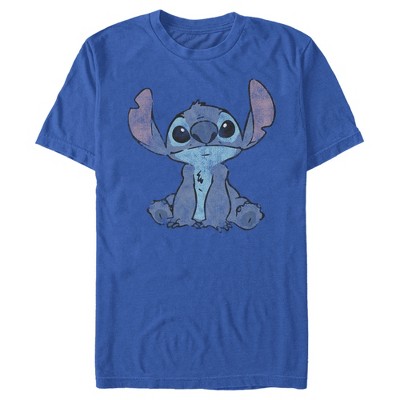 Men's Lilo & Stitch Watercolor Stitch T-shirt - Royal Blue - 2x Large ...