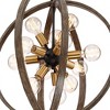 Possini Euro Design Stedman Wood Grain Orb Chandelier 25" Wide Modern 12-Light Fixture for Dining Room House Foyer Kitchen Island Entryway Bedroom - 3 of 4