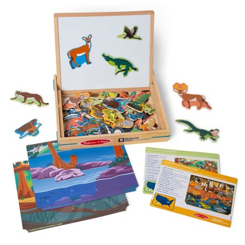 Melissa & Doug National Parks Wooden Picture Matching Magnetic Game - 60pc  : Target
