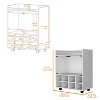 NicBex Mobile Kitchen Island Cart Morden Kitchen Carts on Wheels with Storage, 1 Glass Cabinet Door and 8 Bottle Rack for Kitchen - 2 of 4