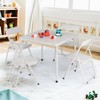 Metal Folding Chairs and Table, Leather Padded Folding Chairs with Comfortable Cushion and Durable Steel Frame for Eating, Reading, Playing - 2 of 4