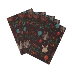 Unique Bargains Gift Wrap Paper Kraft 27.56"x19.69" 5 Pcs - 1 of 4