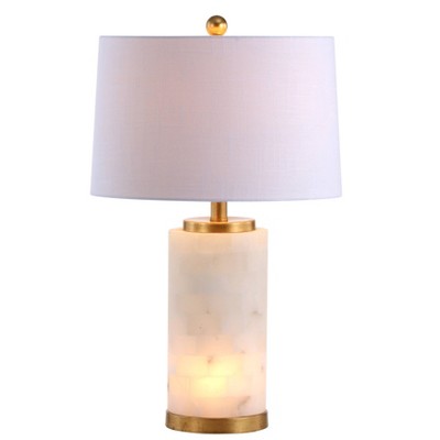 25.5" Alabaster Eliza Table Lamp (Includes LED Light Bulb) White - JONATHAN Y