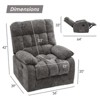 CAVINAS Upholstered PU Sofa Chair with Side Pocket,Ergonomic Adjustable Single Sofa Chairs with Footrest,Recliner Couch for Living Room - 3 of 4