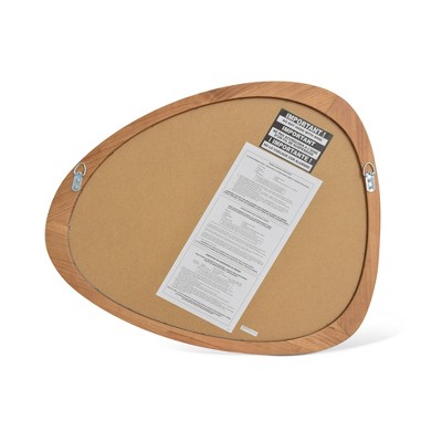 Natural Pine Asymmetrical Wall Mirror, 22" x 28"