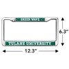 Tulane University Green Wave Logo Full Size Standard License Plate Metal Frame - 4 of 4