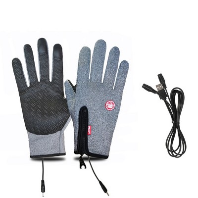 HTUTWOO USB Heated Gloves, Waterproof Touch Screen Gloves, Winter Warm Gloves for Cycling and Outdoor Activities, Perfect for Men Women