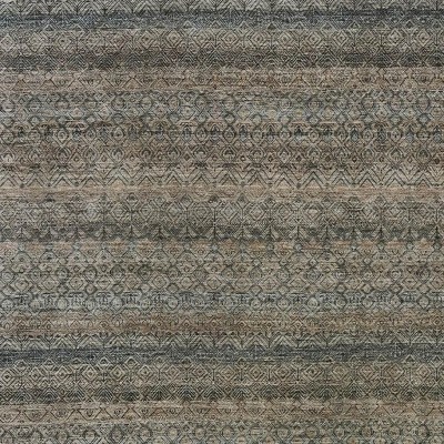 HomeRoots 10' X 14' Chocolate And Gray Striped Washable Indoor Outdoor Area Rug