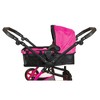 Lissi Urban Baby Doll Pram, Pink,black Small - 4 of 4