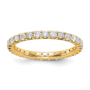 Black Bow Jewelry 2mm 14K Gold U Shared Prong 1.0 Ctw Diamond Eternity Band - 1 of 4
