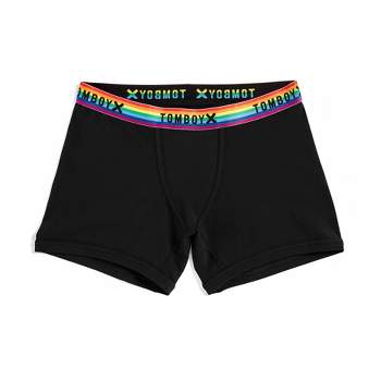 Tomboyx 9 Inseam Boxer Briefs Underwear, Cotton Stretch Comfortable Boy  Shorts, Bike Short Style, (xs-6x) Black Rainbow 6x Large : Target
