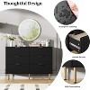 6-Drawer Dresser, Wooden Chest of Drawers, Modern Storage Fluted Panel Design Dressers for Living Room, Bedroom, Closet, Hallway, Entryway - 3 of 4
