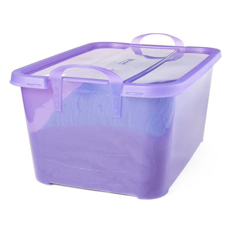 Life Story Multi-Purpose 55 Quart Stackable Storage Container with Secure Snapping Lids for Home Organization, 6 of 8