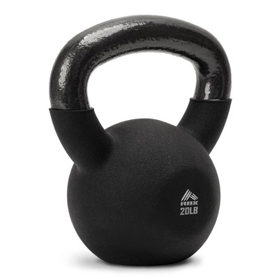 RBX 20lb Neoprene Kettlebell, Non-Slip Coating, Wide Grip Handle