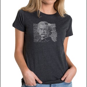 LA Pop Art Women's Premium Blend Word Art T-shirt - Mark Twain - 1 of 4