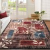 Indoor Modern Soft Non Slip Area Rugs with Leaf Print for Bedroom Living Room, Washable Low Pile Dining Room Carpet for Home Office - 2 of 4
