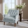 VYNXARIA Vintage inspired style Button Tufted Accent Chair£¬Dusty Blue - 2 of 4