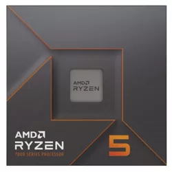 AMD Ryzen 5 7600X 6-core 12-thread Desktop Processor - 6 cores & 12 threads - 4.7GHz- 5.3GHz CPU Speed - 38MB Total Cache - PCIe 4.0 Ready