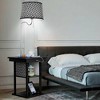 Costway Floor Lamp End Table Modern Nightstand Bedside Desk w/ USB Charging Ports Shelves - 2 of 4