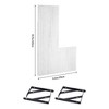 Unique Bargains Bathroom Bedroom Kitchen Wall Mounted Wood Floating Shelves 15.7" x 11.4" 2 Pcs - 3 of 4
