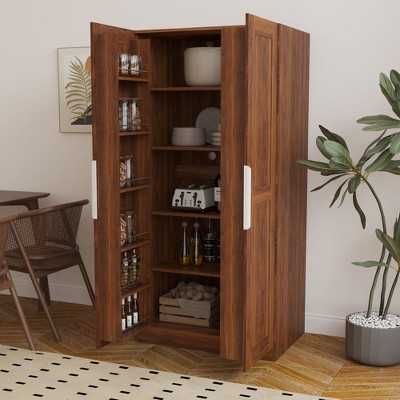 NicBex 62.99" Kitchen Buffet Cabinet with Storage Freestanding Cupboards Sideboard with Doors and Shelves for bedroom Kitchen, Living Room