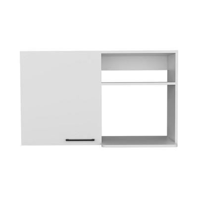 HomeRoots 39" White Wood Wall Mounted Accent Cabinet With Single Door
