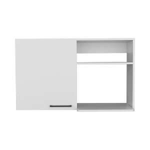 HomeRoots 39" White Wood Wall Mounted Accent Cabinet With Single Door - 1 of 4