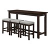 NicBex Round Dining Table Set for 3 Counter Height Dining Set with Drawer Built-in USB Ports Outlets and 3 Stools for Kitchen - 3 of 4