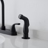 Double Handles 4 Holes Standard Kitchen Faucet Sink With Side Sprayer - 4 of 4