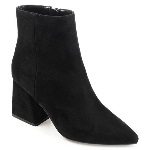 Journee Collection Womens Mylow Pointed Toe Block Heel Ankle Booties ...