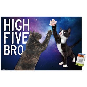 Trends International Keith Kimberlin - Kittens - High Five Bro in Space Unframed Wall Poster Prints - 1 of 4