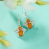 Ross-Simons Amber Bumblebee Drop Earrings in Sterling Silver - 4 of 4