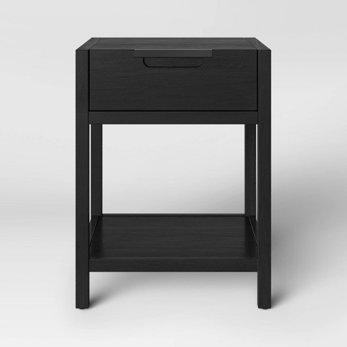 Porto Wood End Table With Drawer Black   Project 62™ : Target